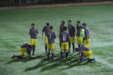 Formación reciente de la UD Telde (Foto José Carlos Vega)