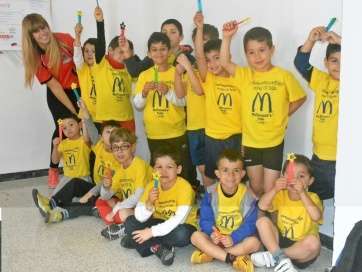 Algunos de los niños durante el campus (Foto TA)