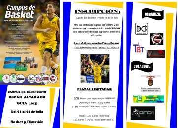 Tríptico del campus tecnificador (Foto Básket Diver Canarias)