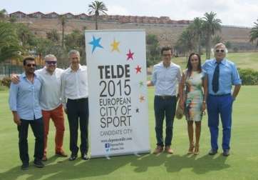 La comitiva europea en Telde (Foto TA)