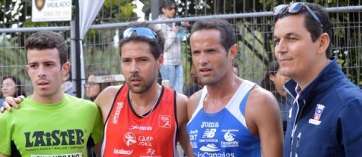 Rubén Palomeque y Saúl Castro, que repiten podio como primer y segundo clasificados, este domingo tras ganar la prueba (Foto TA)