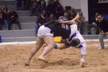 Imagen del enfrentamiento entre ambos bregadores en Telde (Foto TA)