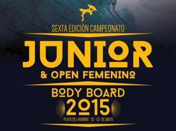 Cartel de la prueba de bodyboard que se celebra este fin de semana en Playa del Hombre, Telde (Foto TA)
