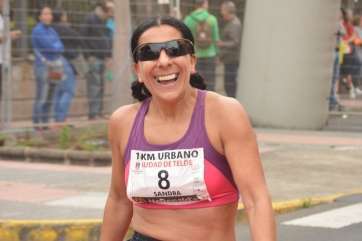 Imagen reciente de Sandra Moreno en los 10 km Urbanos de Telde (Foto TA)