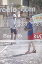 El joven Alejandro Amador (derecha) durante uno de los encuentros (Foto de Juan Luis González)