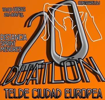 Cartel del duatlón urbano (Foto Federación Canaria de Triatlón)
