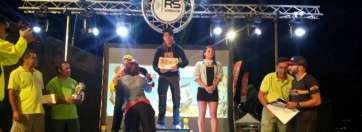 Sandra Moreno, primera por la izquierda, en el podio femenino de la prueba (Foto cedida)