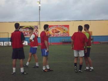 Imagen de archivo de un entrenamiento del Telde (Foto TA)