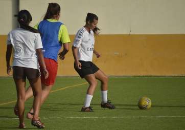 imagen de un partidillo de entrenamiento del equipo (Foto TA)