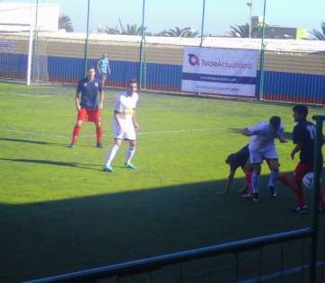 Imagen de archivo de la UD Telde en El Hornillo, en la pasada temporada (Foto TA)