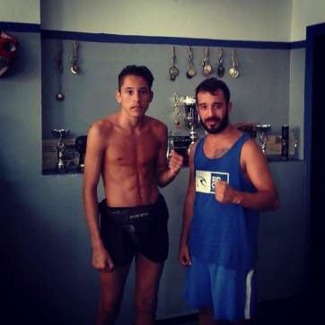 Los dos boxeadores teldenses (Foto TA)