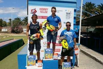 Podio en la modalidad 1/8 TT Gas (Foto TA)