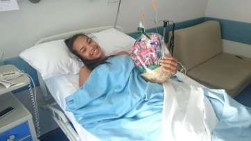 La jugadora, encamada tras la operación (Foto TA)