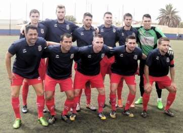 Formación habitual de la UD Telde en la actual temporada (Foto TA)