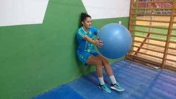 Una de las jugadoras que se recupera de su lesión (Foto TA)