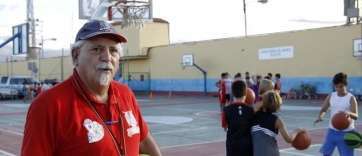 Carmelo Ortega, en uno de los entrenamientos de los equipos de su club (Foto José Manuel García)