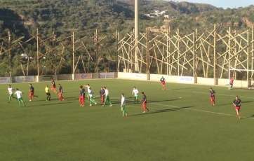 Imagen del partido de este sábado entre Santa Brigida y Unión Deportiva Telde (Foto TA)