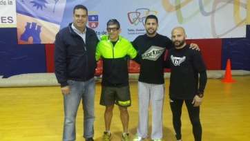 Diego Ojeda, Gabi Sarmiento, Ferino V, Kiko Martínez y Jesús Alemán, este martes en el Rita Hernández (Foto TA)