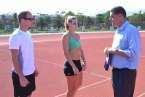 Anita White, la pasada semana en la pista de atletismo de El Hornillo (Foto TA)