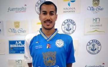 El jugador Adán debutó con el CD Marino y marcó el primer gol de su equipo (Foto TA)