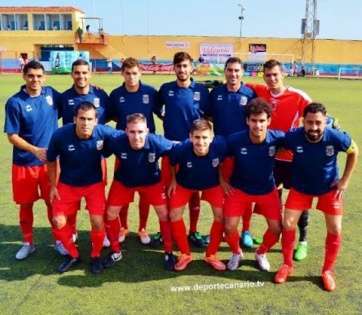 Formación habitual de la UD Telde (Foto deportecanario.tv)