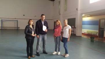 Ana Cabrera, Diego Ojeda, Alba Muñoz y Mari Carmen Santana, tras la firma del acuerdo (Foto TA)