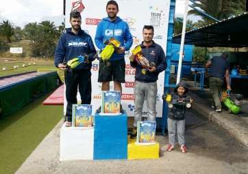 Leandro Romano, Rubén Quintana y Juan Javier Tejera coparon el podium de la prueba (Foto TA)