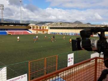 El Telde. minutos antes de comenzar el encuentro (Foto Teldeporte.com)