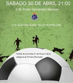 Cartel del partido (Foto TA)