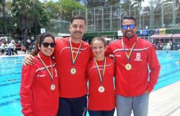 Los nadadores triunfadores del CN Faynagua de Telde (Foto TA)