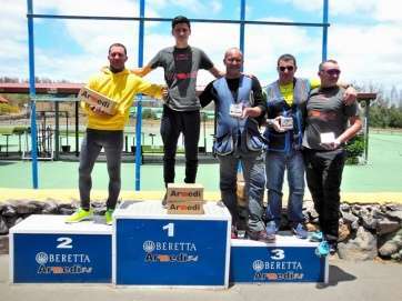 Podio de ganadores en la prueba de Compack Sporting (Foto TA)