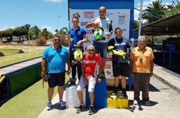 Podio, el pasado domingo, en Narea (Foto TA)