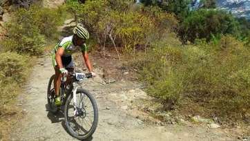 Imagen de uno de los corredores del BP La Garita-Zamakona en el XC de Arucas (Foto TA)