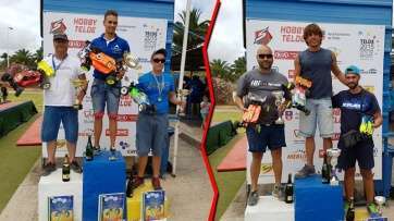 Collage con los podios del fin de semana en Narea (Foto TA)