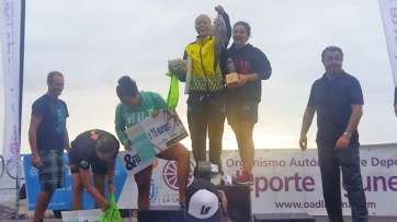 Verónica Navarro, en el podio femenino (Foto TA)