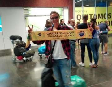 La rumana, a su llegada al Aeropuerto de Gran Canaria (Foto TA)