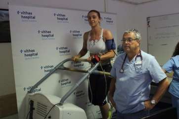 Hamciuc, en la prueba de esfuerzo (Foto TA)