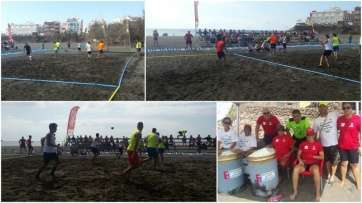 Mosaico de fotos del torneo que se juega en Melenara (Foto TA)