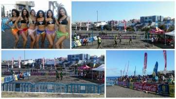 Diferentes momentos de la competición que arrancó a las 16.00 horas de este viernes (Foto TA)