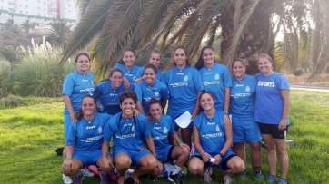 Jugadores de los equipos filiales del Preconte Telde (Foto TA)