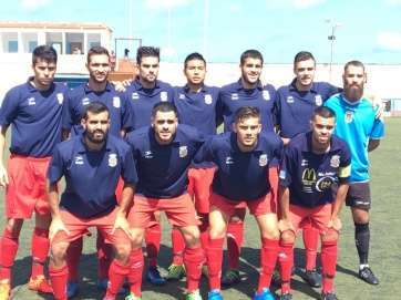 Formación inicial de la UD Telde frente al Lanzarote (Foto TA)