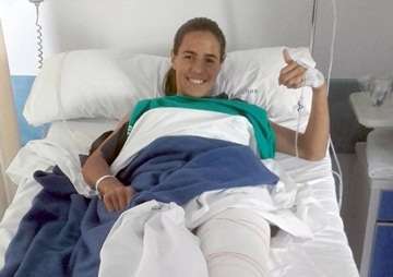 Natalia, tras su operación (Foto TA)