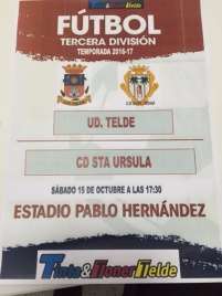 Cartel del partido (Foto TA)