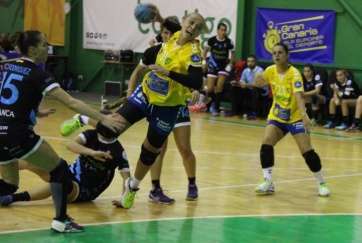 Momento del partido de este viernes en Telde (Foto TA)