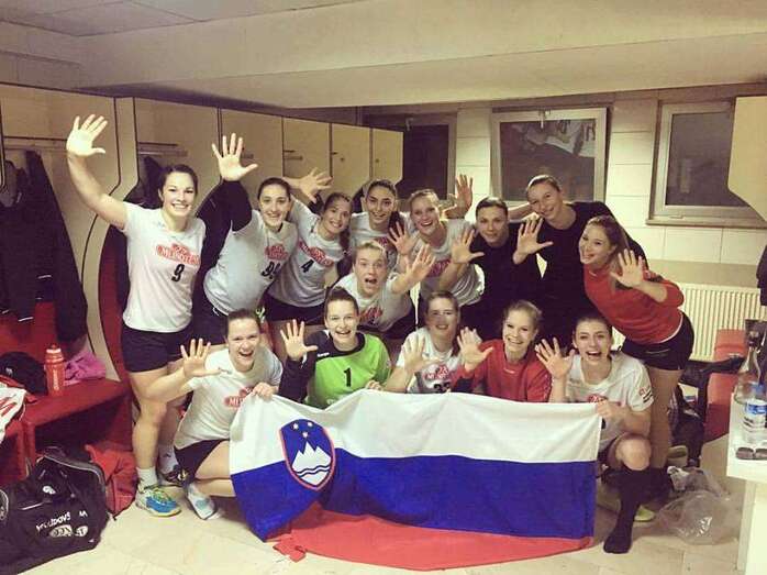 Imagen de las jugadoras del ZRK Mlinotest Ajdovscina (Foto TA)