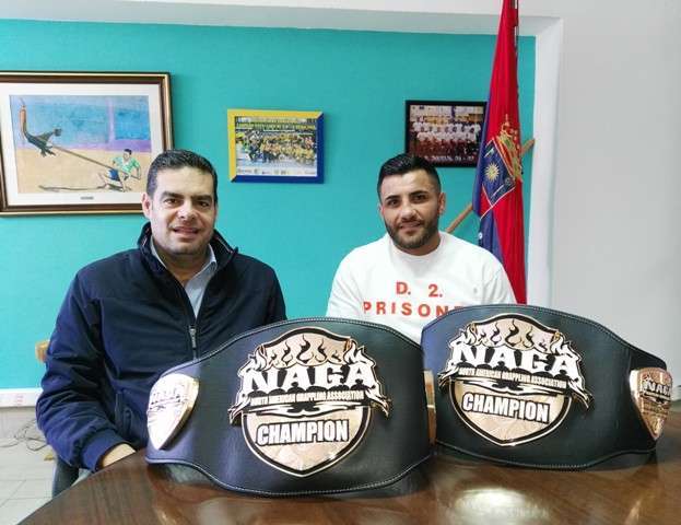 El deportista Iván Raúl Rivero fue recibido este miércoles por el concejal del área de Deportes, Diego Ojeda (Foto TA)