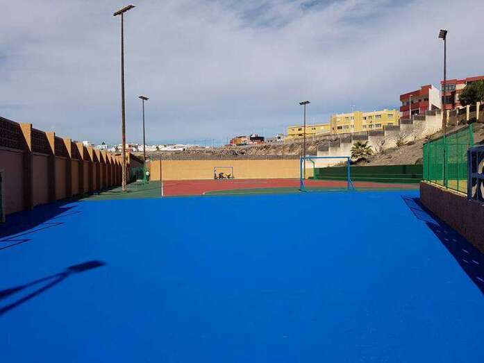Estado actual de la cancha tras las obras (Foto TA)
