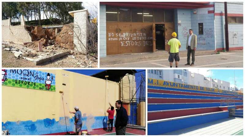 Obras en instalaciones deportivas de Telde durante 2016 (Foto TA)