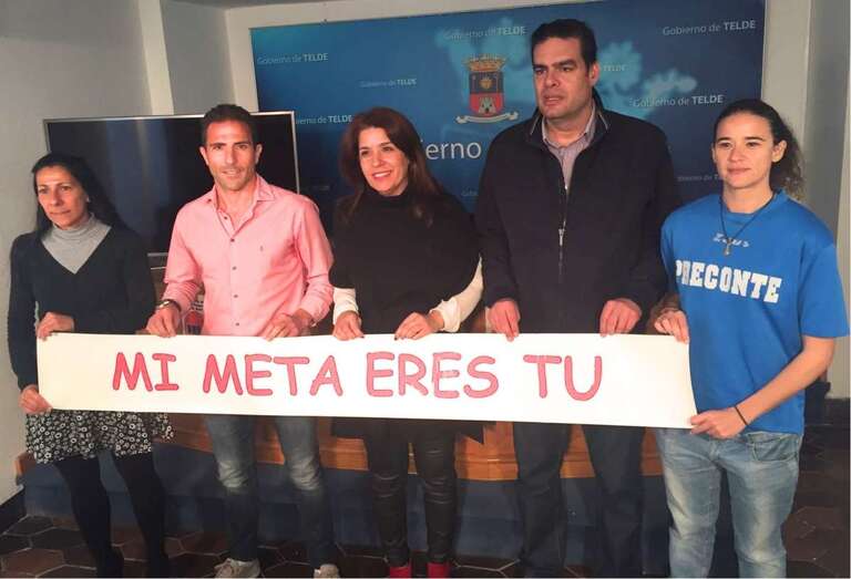 Sandra Moreno, Doroteo Martínez y Yazmina Betancor arroparon la presentación de la III Run Together (Foto TA)