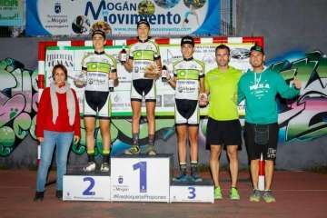 Ciclistas del club teldense en la prueba de Arguineguín (Foto cedida por BP La Garita-Zamakona)